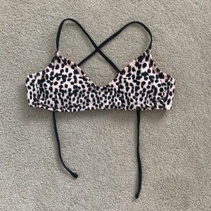Xhilaration cheetah bikini top, women’s size small